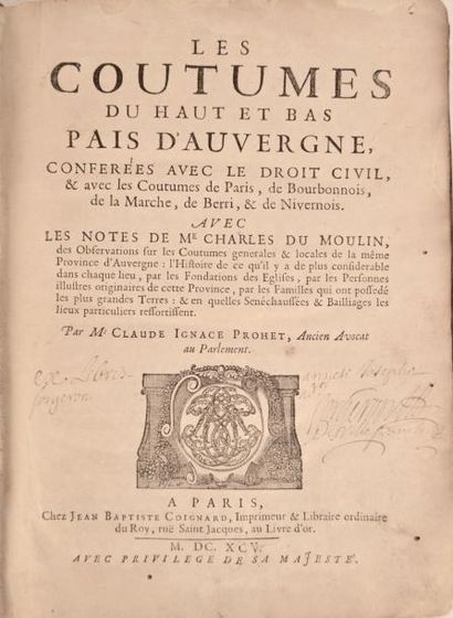 null PESNELLE (M.)

Coutume de Normandie. Troisième édition. Rouen, Lallemant, 1759.

In-4...