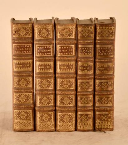 null LE GROS (Nicolas)

Réunion de 5 volumes XVIIIe reliés cuir : - Méditations sur...