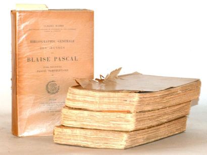 null MAIRE (Albert)

Bibliographie générale des œuvres de Blaise Pascal. Paris, L....
