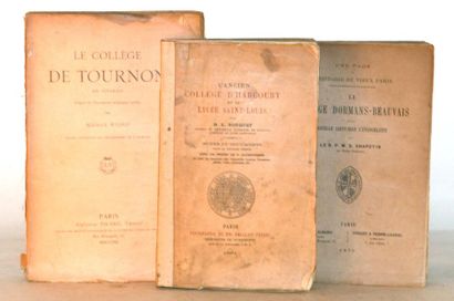 null COLLÈGES HISTORIQUES

Réunion de trois monographies XIXe brochées sur des collèges...