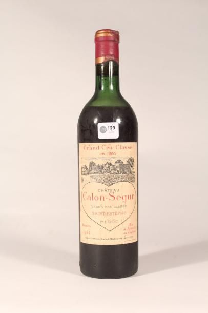 null Château Calon-Ségur 1964 

Saint Estèphe (rouge) - 1 blle basse. Etiquette ...