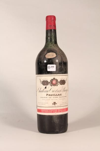 null 210 

Château Croizet Bages 1964 

Pauillac (rouge) - 1 mag. niveau juste