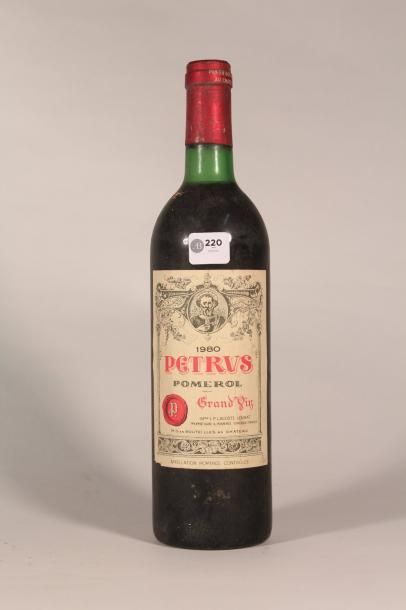 null 220 

Château Petrus 1980 

Pomerol (rouge) - 1 blle Etiquette Sale