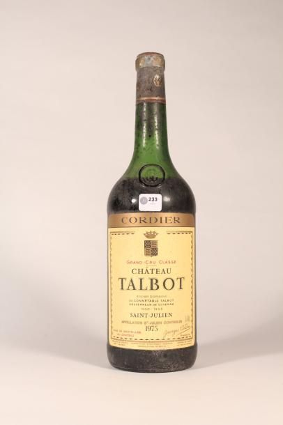 null 233 

Château Talbot 1975 

Saint Julien (rouge) - 1 mag. Bas
