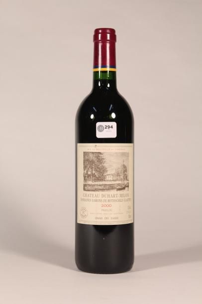 null 294 

Château Duhart-Milon 2000 

Pauillac (rouge) - 1 blle 