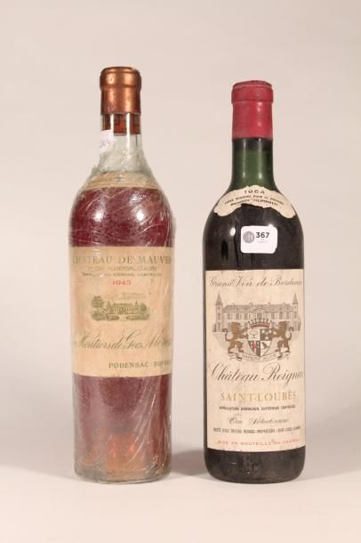 null 367 

Château Reignac 1964 

Bordeaux Supérieur (rouge) - 1 blle étiquette sale

Château...