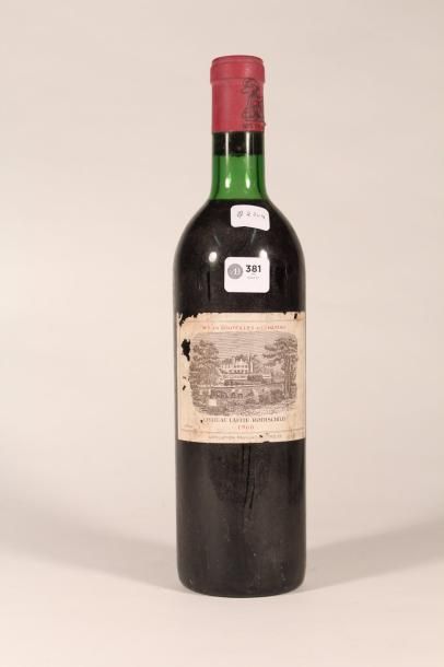 null 381 

Château Lafite-Rothschild 1968 

Pauillac (rouge) - 1 blle étiquette ...