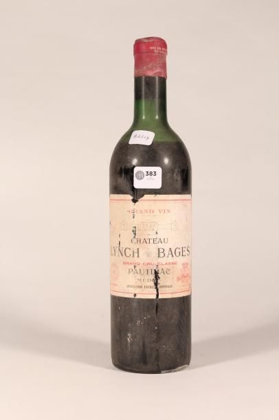null 383 

Château Lynch Bages 1966 

Pauillac (rouge) - 1 blle basse, étiquette...