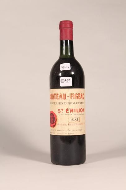 null 402 

Château Figeac 1981 

Saint Emilion (rouge) - 1 blle étiquette sale