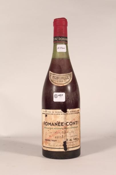 null 437 

Domaine de la Romanée-Conti 1969 

Romanée-Conti (rouge) - 1 blle étiquette...