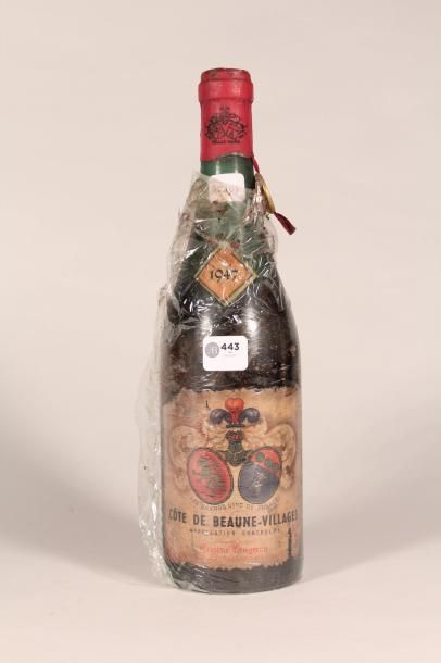 null 443 

 Eugène Langeron 1947 

Côtes de Beaune Villages (rouge) - 1 blle étiquette...