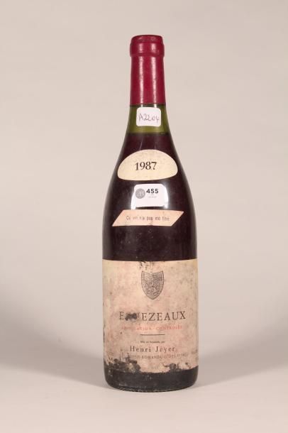 null 455 

Domaine Henri Jayer 1987 

Echezeaux (rouge) - 1 blle étiquette très ...