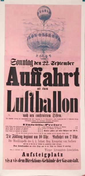 null AFFICHE

Auffahrt mit einen luftballon, sountag den september 1867, Weiner aeronauten...