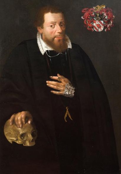 ECOLE DES PAYS-BAS VERS 1590

Portrait d'homme...