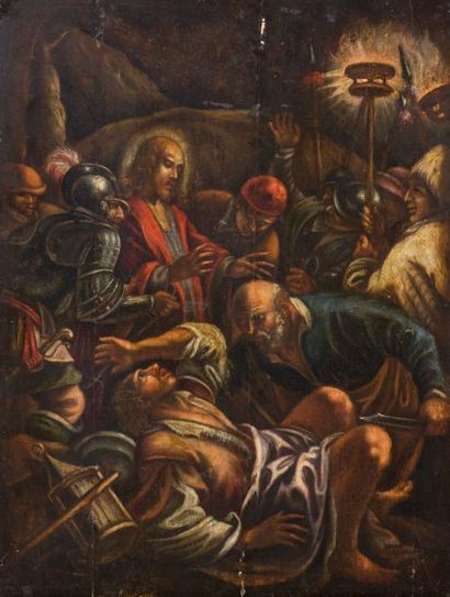 null D'APRES BASSANO

L'Arrestation du Christ au Mont des Oliviers

Panneau

36 x...