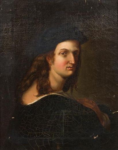 null D'APRES RAPHAËL 

Portrait d'homme

Huile sur toile, 

XIXème siècle

27 x 22...