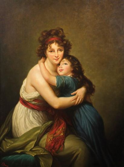 null ECOLE MODERNE

D’après Elisabeth Vigée le Brun

Toile signée des intiales JA...