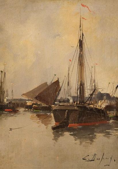 Louis DUPUY (1854-1941)

Bateaux au port

Huile...