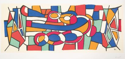 null D'APRES FERNAND LEGER (1881 - 1955)

Etude de fresque, Réalisation 1968, 

Sept...