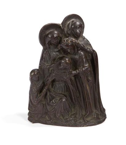 Groupe en bronze figurant la Mise au Tombeau

XIXème...