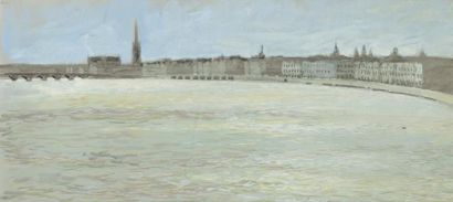 null ECOLE MODERNE

Port de Bordeaux.

Aquarelle gouachée.

25,5 x 56 cm.