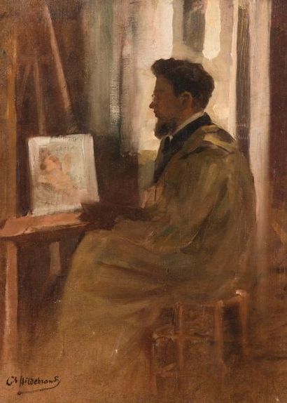 null Georges HILDEBRAND (1880-1964)

Le peintre dans son atelier.

Huile sur toile,...