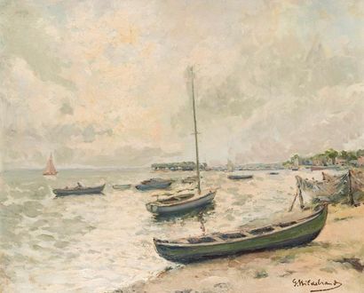 null Georges HILDEBRAND (1880-1964)

Le port.

Huile sur carton, signé bas à droite.

50...