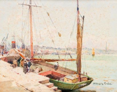 null François GUEHO (1881-1952)

Port de Bordeaux, Quai Sainte Croix.

Aquarelle...