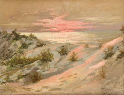 null Maurice LARUE (1861-1935)

Dans les dunes, Soulac, 1893.

Huile sur carton,...