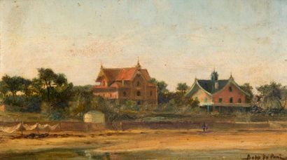 null Léon BOPP DU PONT (1848-1903)

Vue d'Arcachon, Maison bord de plage.

Huile...