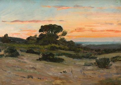 null Georges Jules BERTRAND (1849-1929)

Coucher de soleil sur le bassin, 1887

Huile...