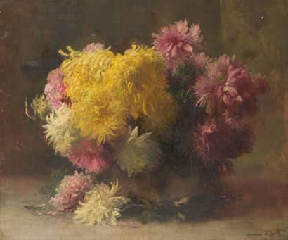 null Hermann DELPECH (1864-1945)

Dahlias dans un vase.

Huile sur toile, signée...