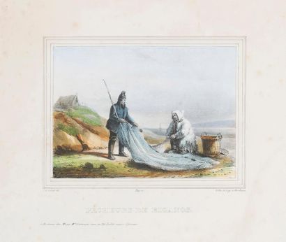 null D'après Gustave de GALARD

(L'Isle-Bouzon 1779-Bordeaux 1841)

Pêcheurs de Biganos.

Lithographie...