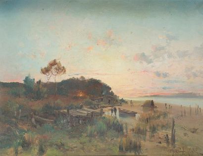 null Gaston ANGLADE (1854-1919)

Bassin d’Arcachon, 1890.

Huile sur toile, signée...