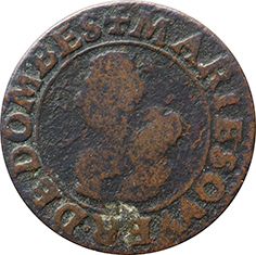 null Dombes. Marie de Montpensier. Double Tournois. 1621.?CGKL?728. 3,27grs. TB