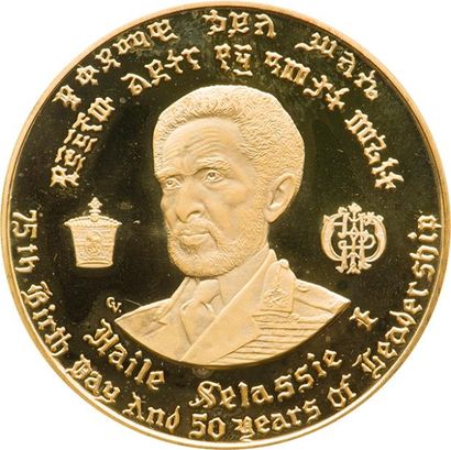 null Ethiopie. Hailé Sélassié (1916-1974). 

Coffret de 5 pièces en or: 200$, 100$,...