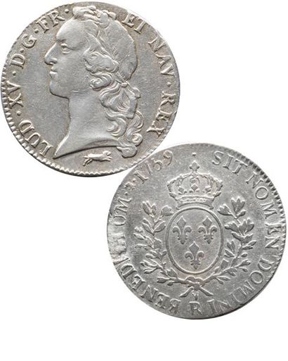 null Louis XV. Ecu au bandeau. 1759 R. Orléans. Gad.322 (R). 	 qTTB