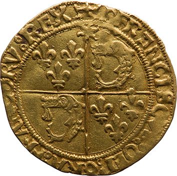 null François 1er. 1515-1547. Ecu d’or au soleil du Dauphiné. Crémieu. 3,3grs. D...