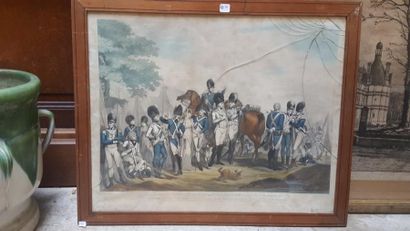null D'après PORTER, "Armée Napoléonienne", gravure couleur, 1799. (rousseurs et...