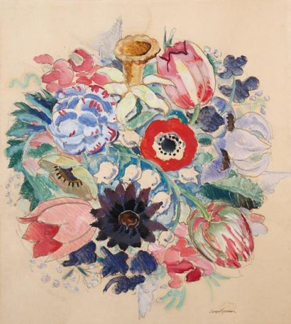 null CLEMENT-SERVEAU (1886-1972)

FleursAquarelle, signée en bas à droite. 45,5 x...