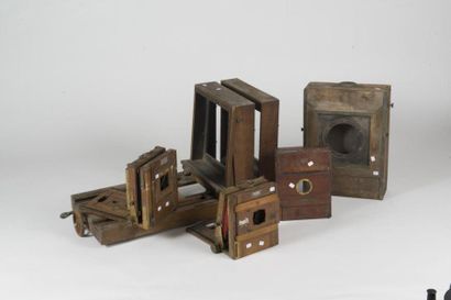 null Corps de Chambre photographique en bois incomplete 44 x 38 cm - Marque inconnue...