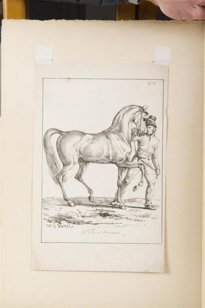 null CARLE VERNET (1758 - 1836)Artilleur à cheval. - 3ème Cheval Normand Avec : -...