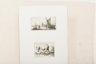 null CHARLES MERYON (1821 - 1868)La Brebis et les deux agneaux Pêcheurs de la mer...
