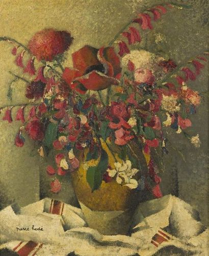 null PIERRE HODE (1889-1942)Composition floraleHuile sur toile signée en bas à gauche73...