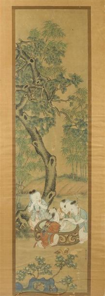 null Peinture à l'encre et couleurs sur papier
Chine, XIXème siècle
Représentant...