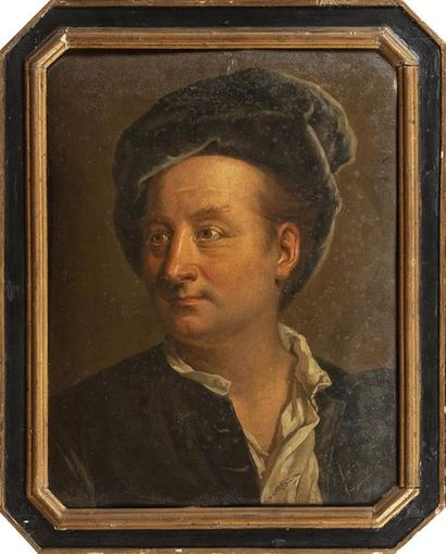 null ECOLE FRANCAISE VERS 1740, Entourage de RIGAUD
Portrait de Claude Deshais-Gendron
Carton...