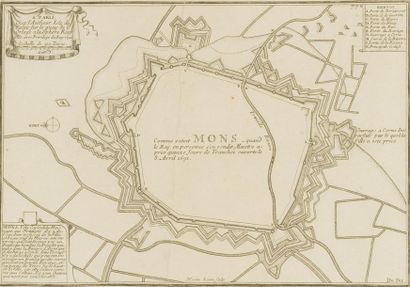 null De FER (Nicolas)
Réunion de 46 plans en noir par Nicolas de Fer (datés cc. 1704)...