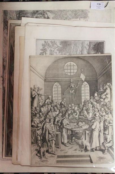null GRAVURE - LOT
Ensemble de 22 gravures anciennes XVIIe et XVIIIe, d'après Maerten...