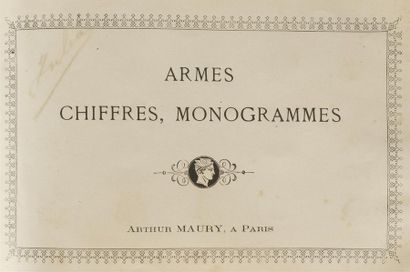 null ARMES - MONOGRAMMES
Armes, chiffres et monogrammes. Paris, Maury, sd.
Grand...
