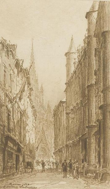 null LALANNE (Maxime)
Rouen. Slne, 1884. Album en feuilles de 50 planches en héliogravures...